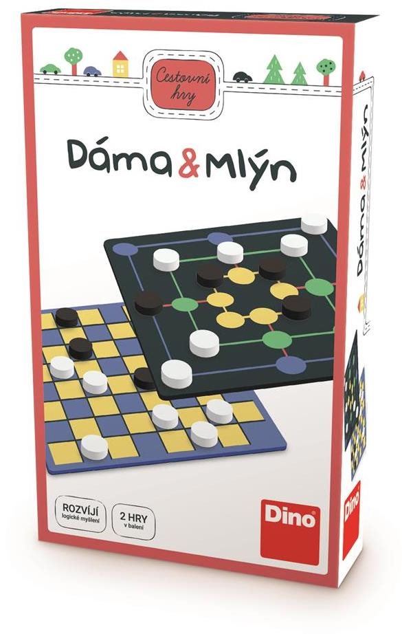 Dino dáma a mlyn – cestovná hra