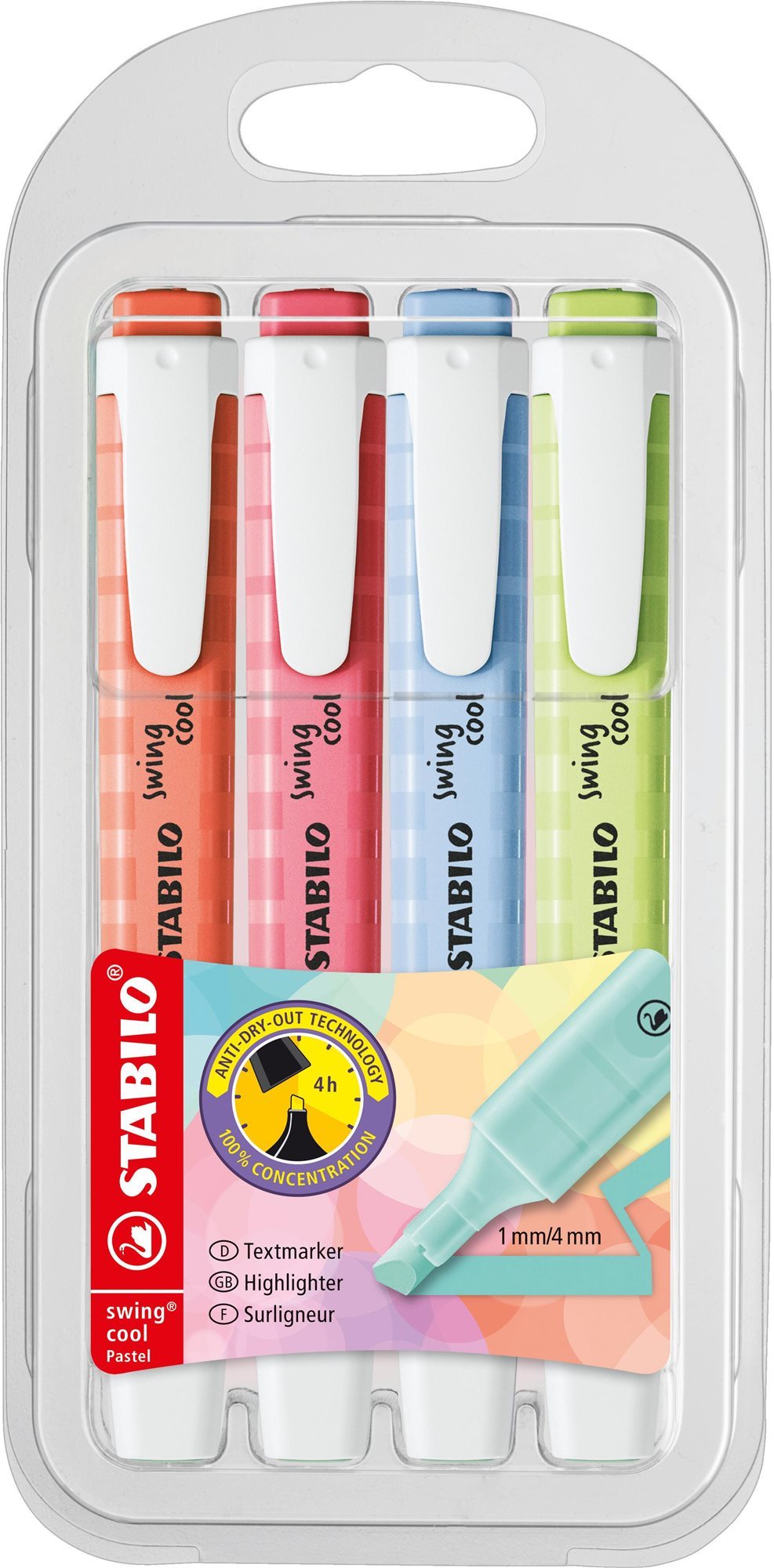 STABILO swing cool Pastel 4 ks puzdro nové farby
