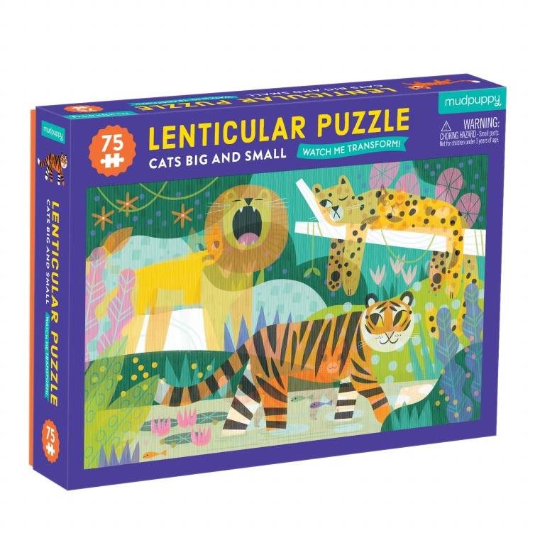 Magické puzzle – Veľké a malé mačky (75 ks)