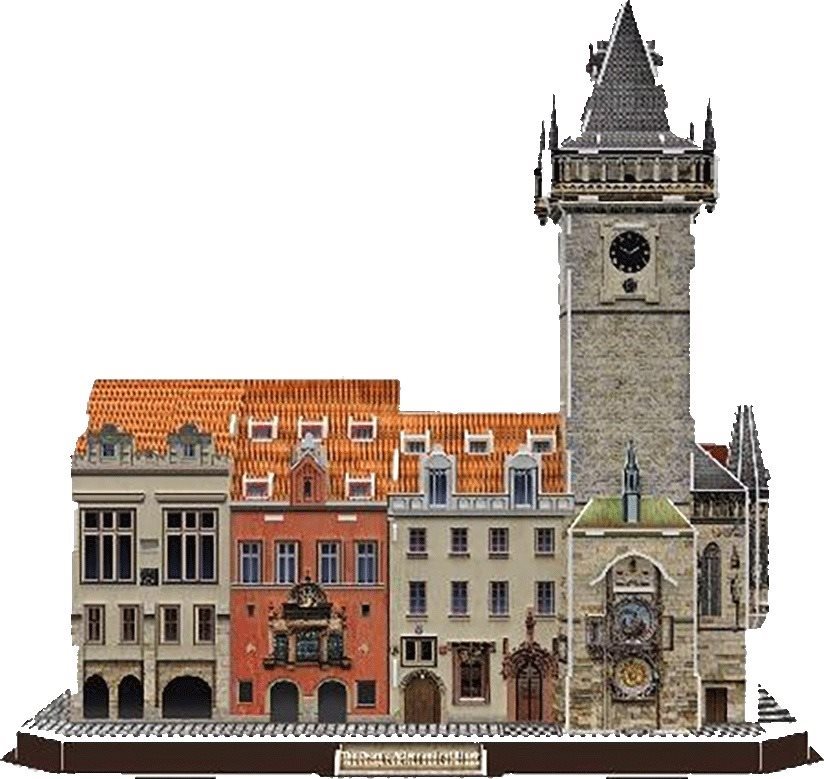 3D puzzle Staromestský orloj s radnicou 137 dielikov