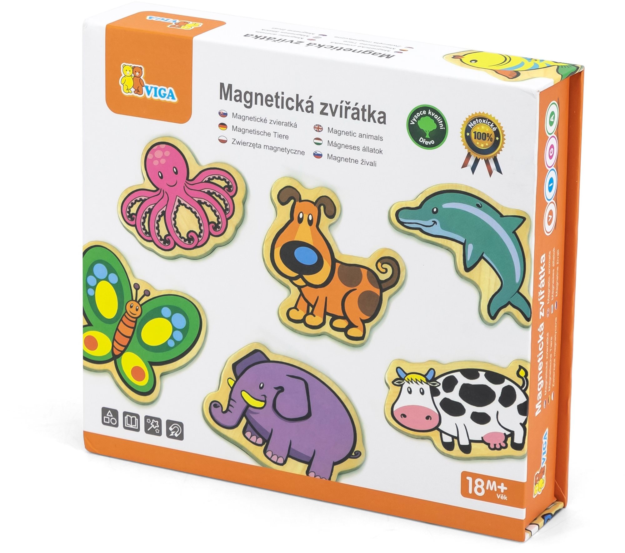 Drevené magnety 20 ks – zvieratká