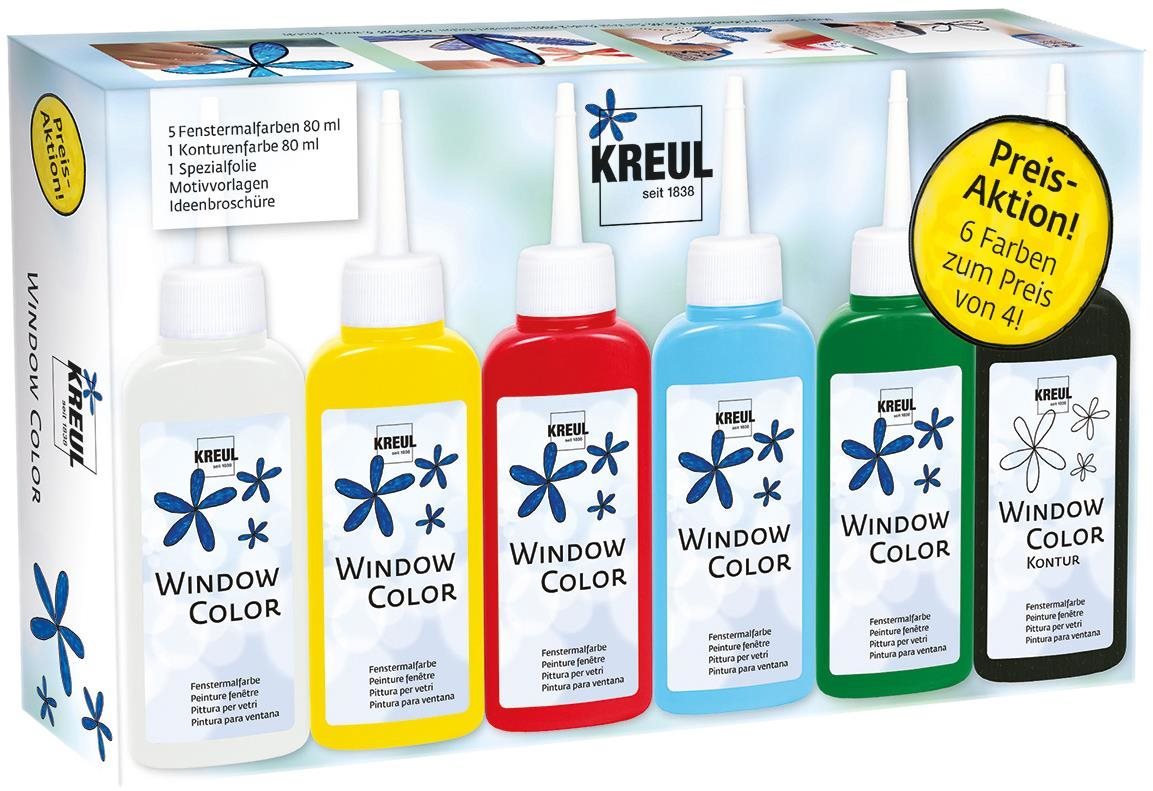 Kreul „Window Color" Základná súprava farieb na sklo, Hobby Line