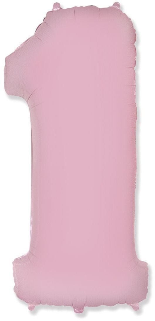 Balón fóliový číslica svetlo ružová 102 cm – 1