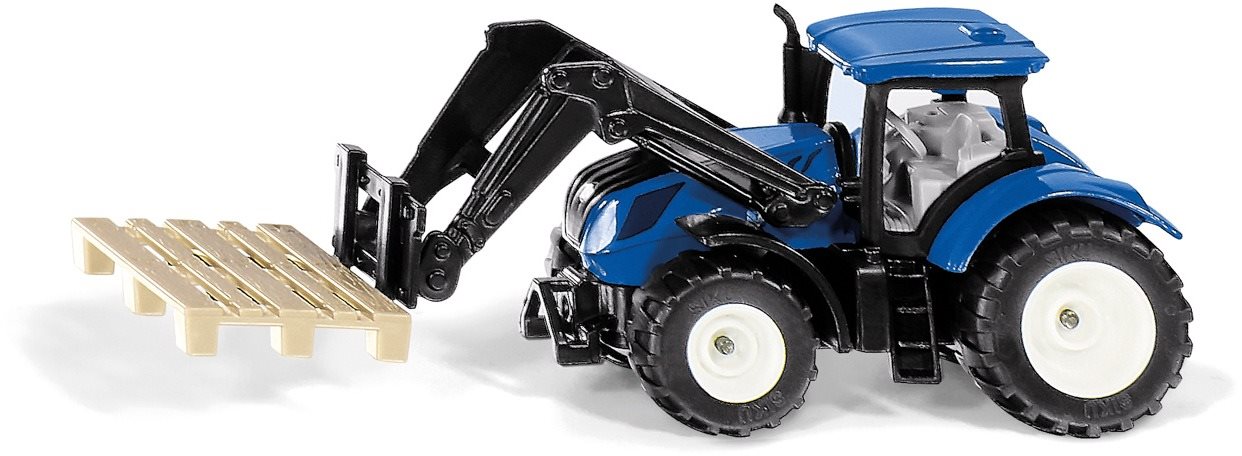 Siku Blister – traktor New Holland s paletovými vidlami a paletou