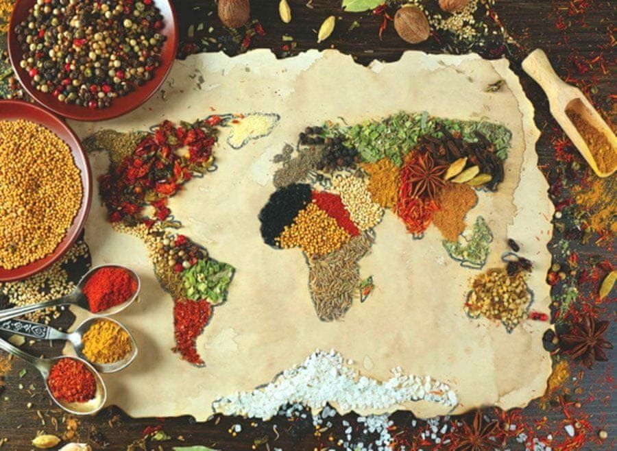 Anatolian Puzzle Mapa sveta z korenia 1000 dielikov