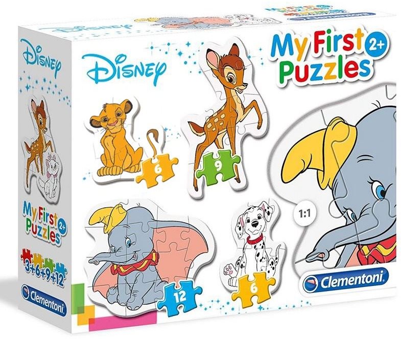 Clementoni Moje prvé puzzle Disney mláďatká 4 v 1 (3, 6, 9, 12 dielikov)