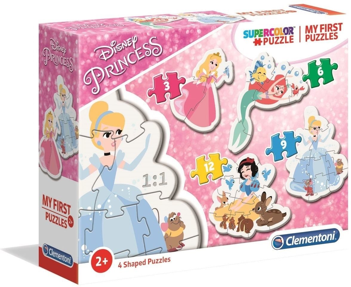 Clementoni Moje prvé puzzle Disney princeznej 4 v 1 (3, 6, 9, 12 dielikov)