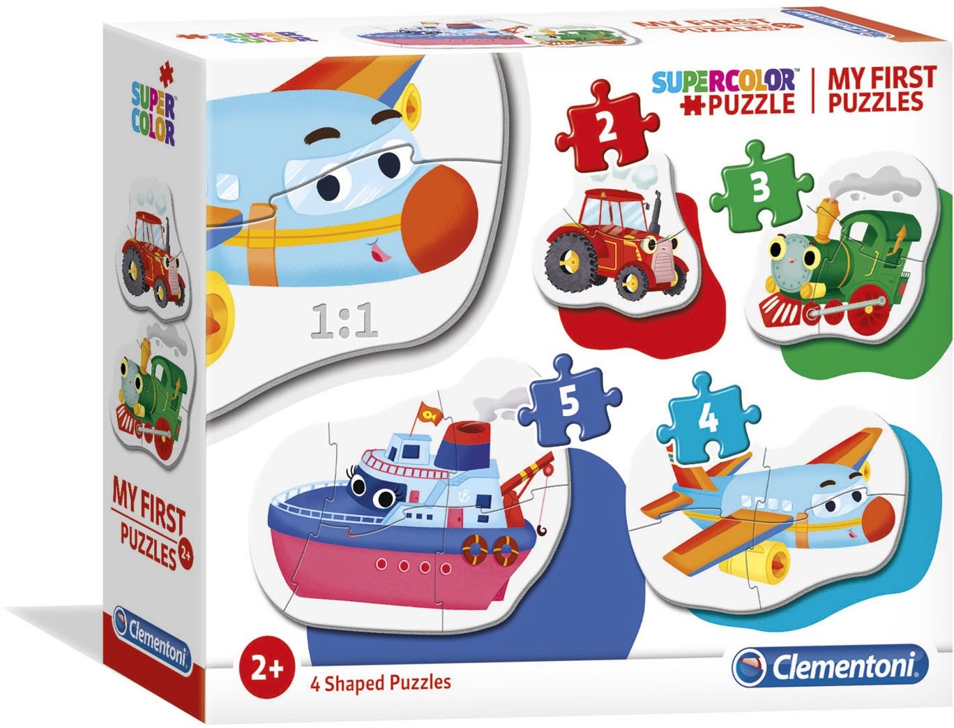 Clementoni Moje prvé puzzle Dopravné prostriedky 4 v 1 (2, 3, 4, 5 dielikov)