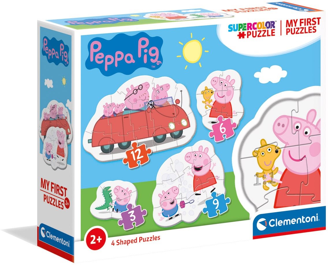 Clementoni Moje prvé puzzle Prasiatko Peppa 4 v 1 (3, 6, 9, 12 dielikov)