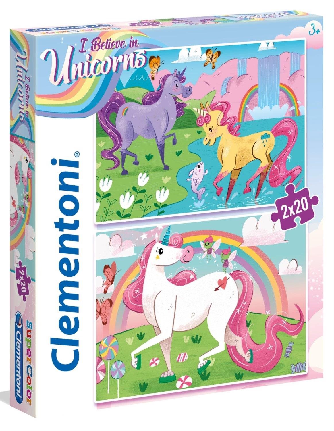 Clementoni Puzzle - Verím v jednorožca 2x20 dielikov