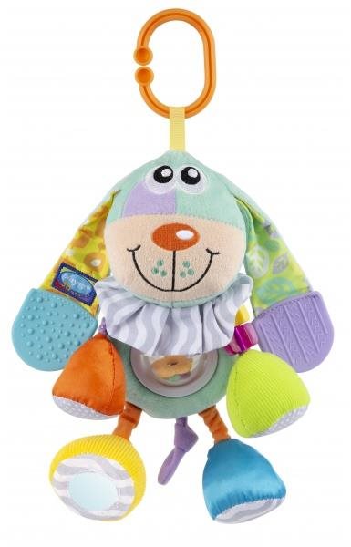 Playgro Závesný psík s hryzadlami pastelový