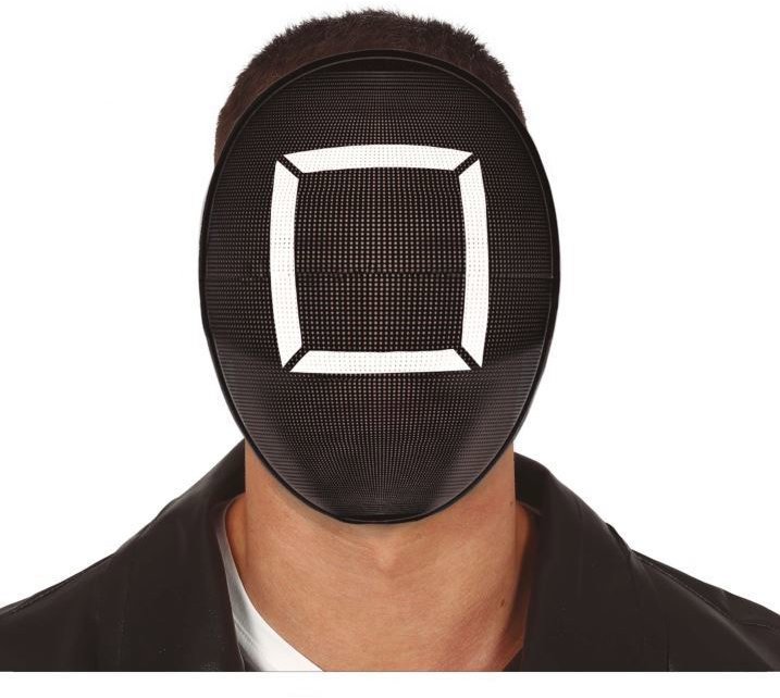 Plastová maska – squid game maska dozorcov – hra na kalmára