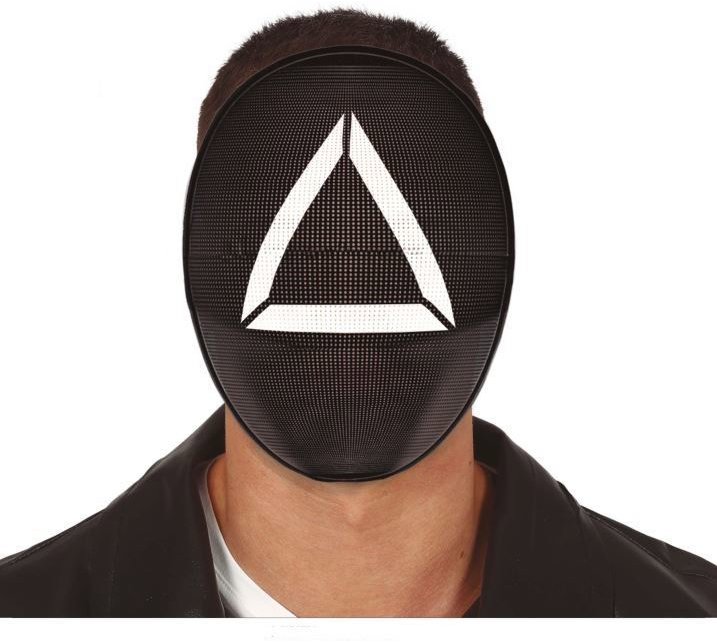 Plastová maska – squid game maska dozorcov – hra na kalmára