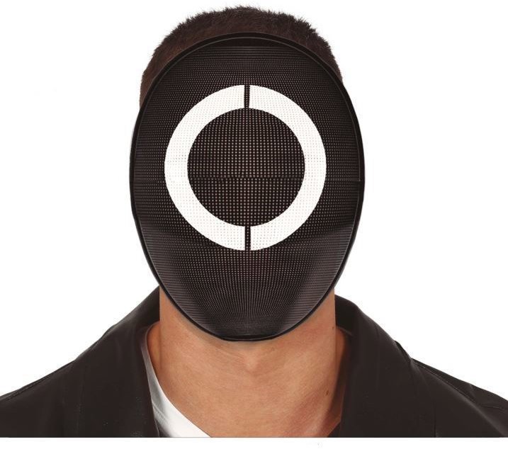 Plastová maska – squid game maska dozorcov – hra na kalmára