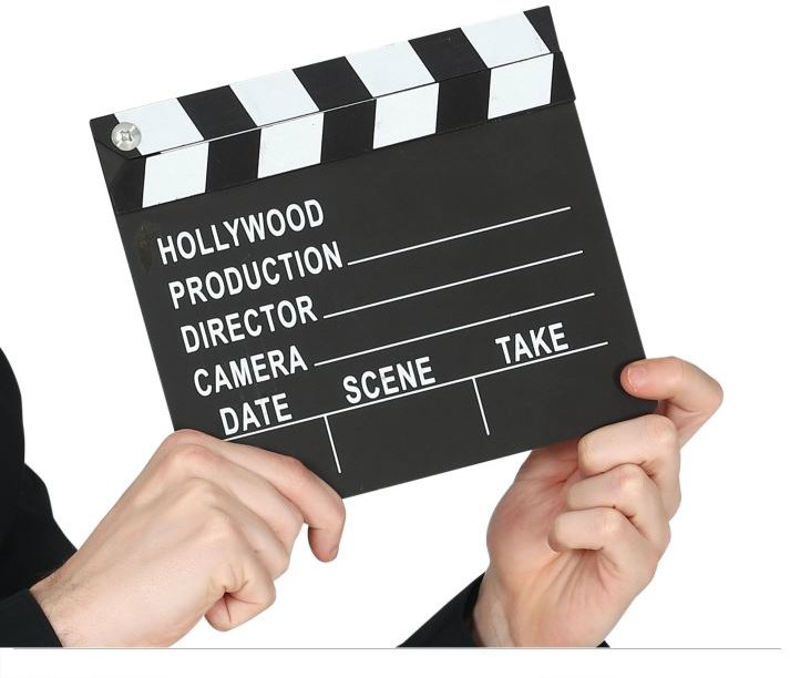 Dekorácia – filmová klapka – Hollywood – 20 × 18 cm