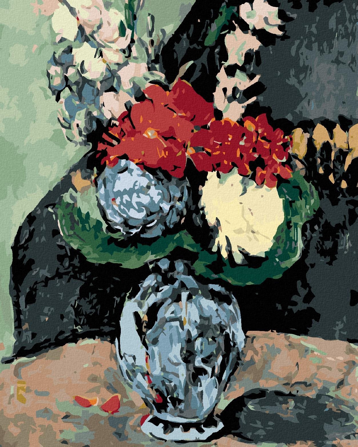 Maľovanie podľa čísel – Dália v delfskej váhe (P. Cézanne), 40 × 50 cm, napnuté plátno na rám
