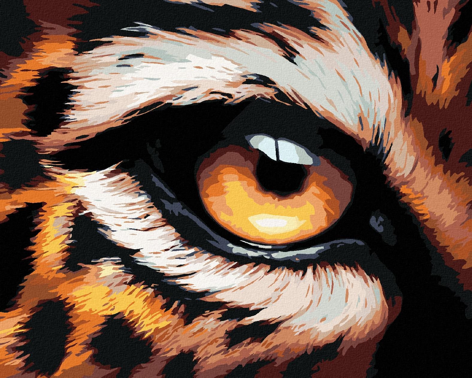 Maľovanie podľa čísel - Leopardie oko, 40 x 50 cm, napnuté plátno na ráme