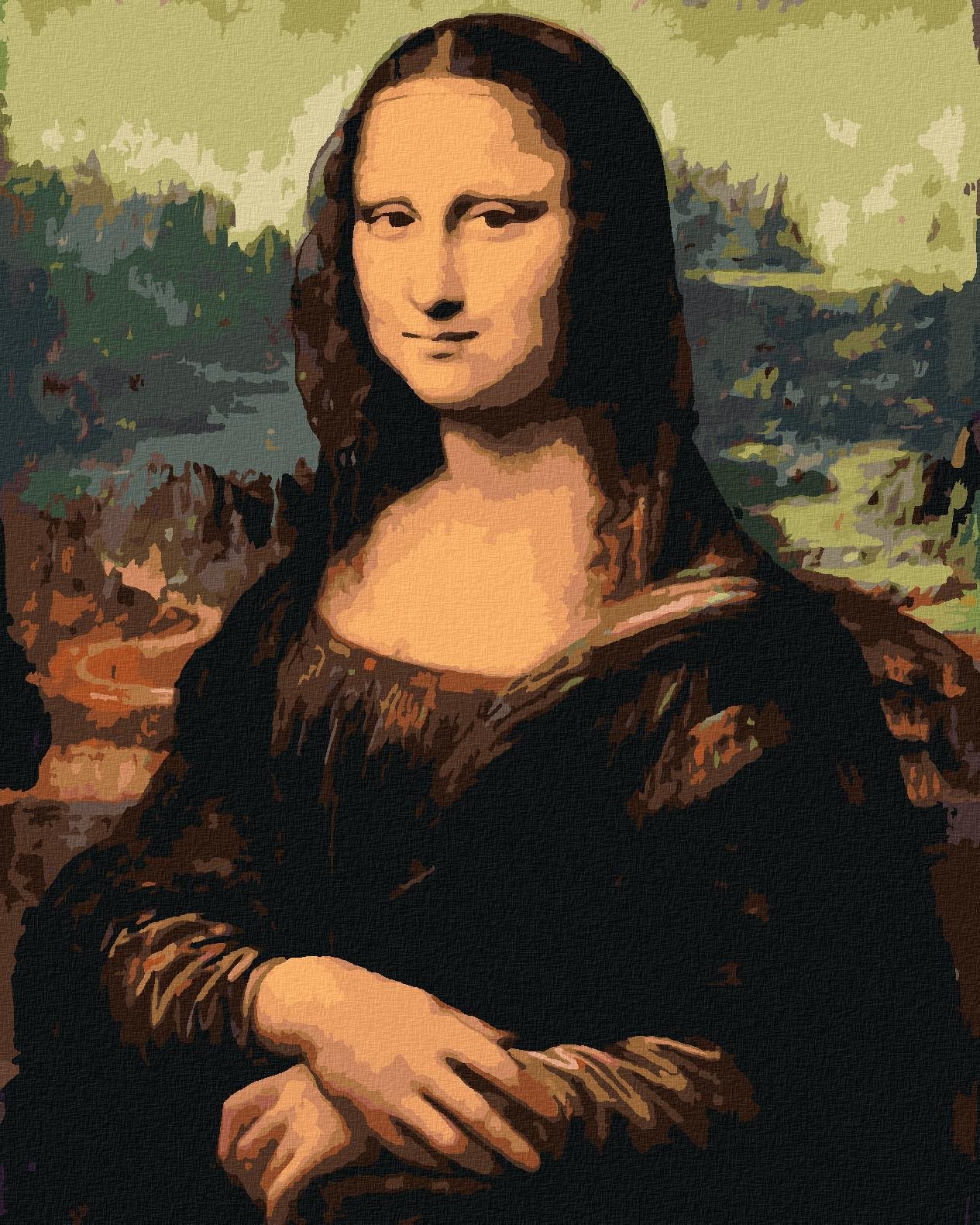 Maľovanie podľa čísel – Mona Lisa (Leonardo da Vinci), 40 × 50 cm, bez rámu a bez napnutia plátna