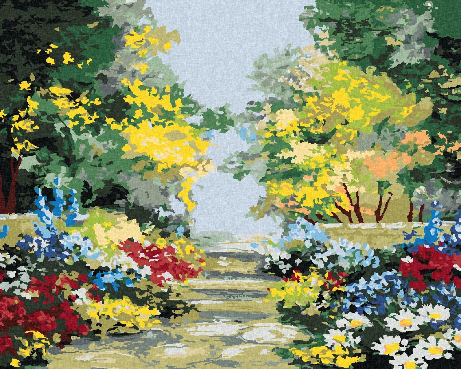 Maľovanie podľa čísel – Okrasné kvety, 80 × 100 cm, bez rámu a bez napnutia plátna