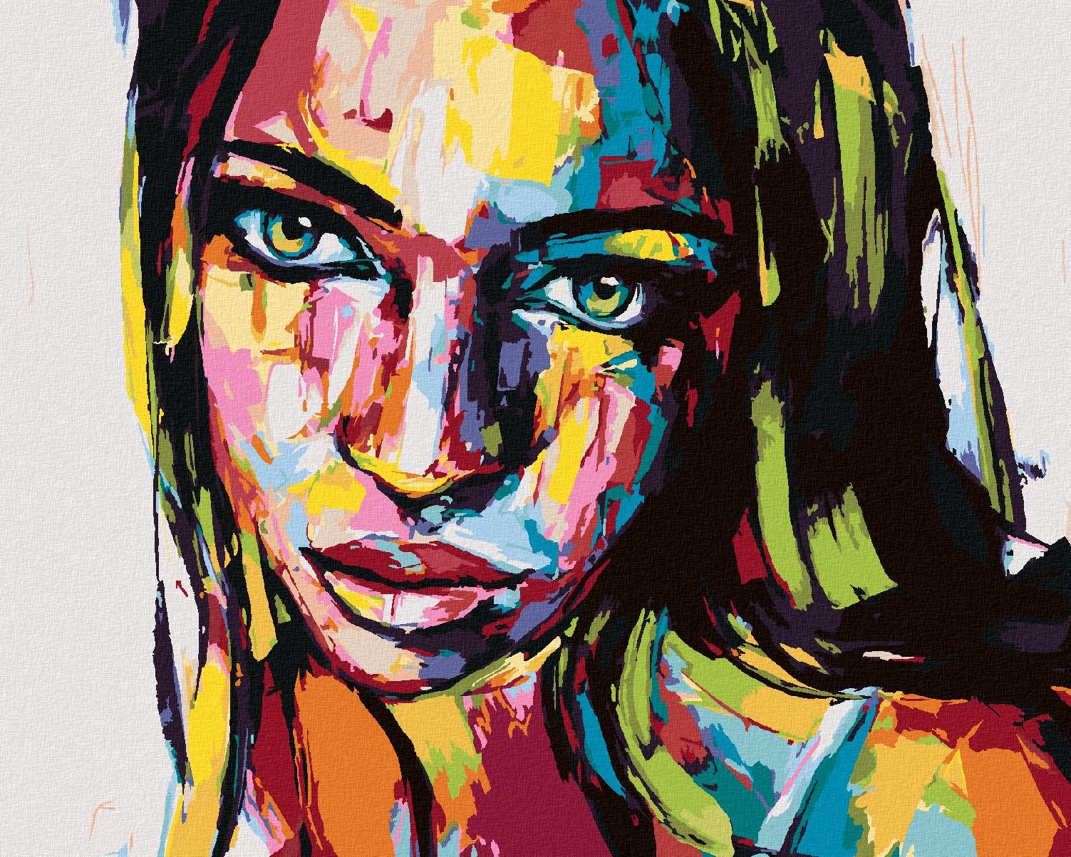 Maľovanie podľa čísel – Portrét farebná žena III, 80 × 100 cm, napnuté plátno na rám