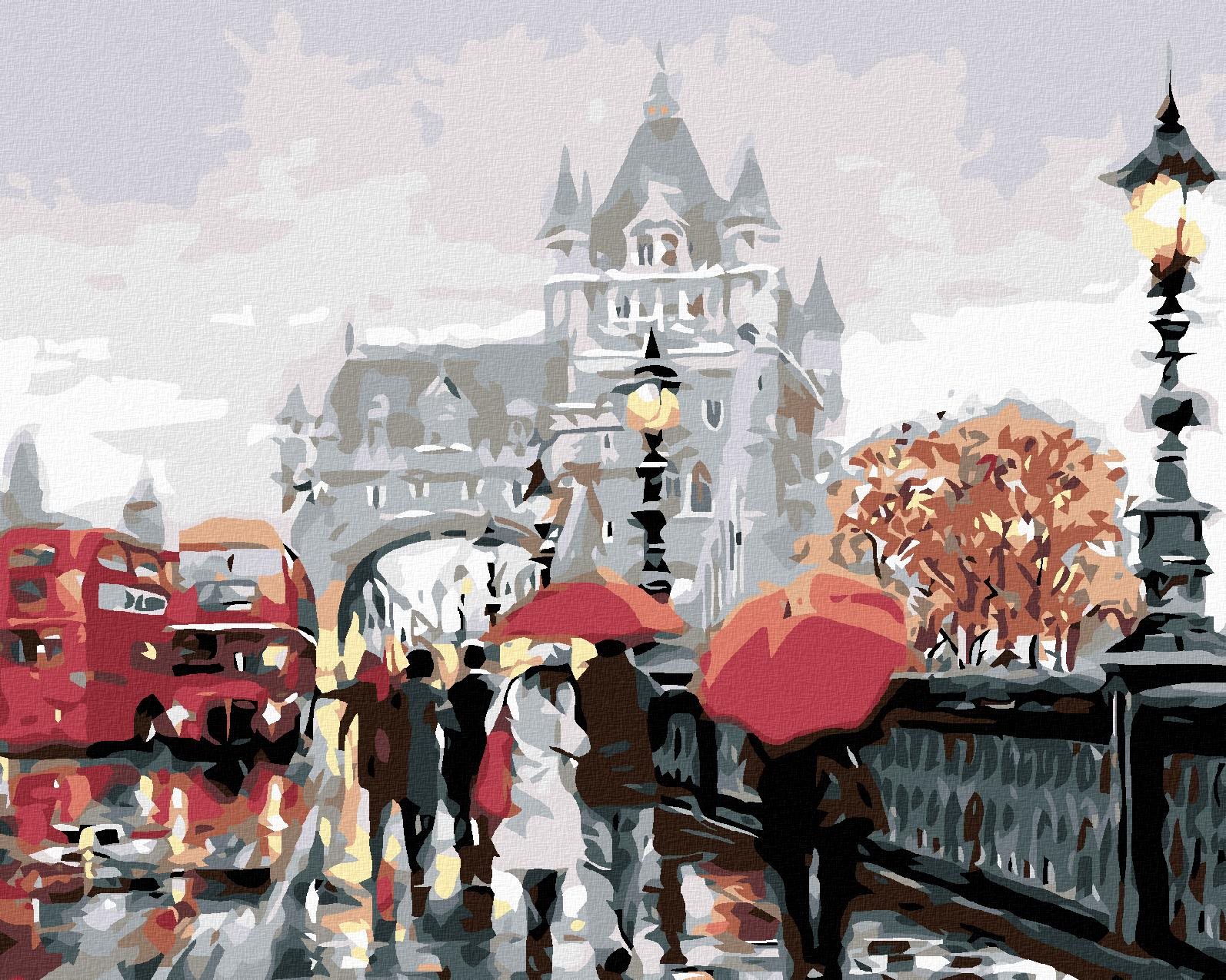Maľovanie podľa čísel – Prechádzka po Tower Bridge (Richard Macneil), 40 × 50 cm, bez rámu a bez napnutia plátna