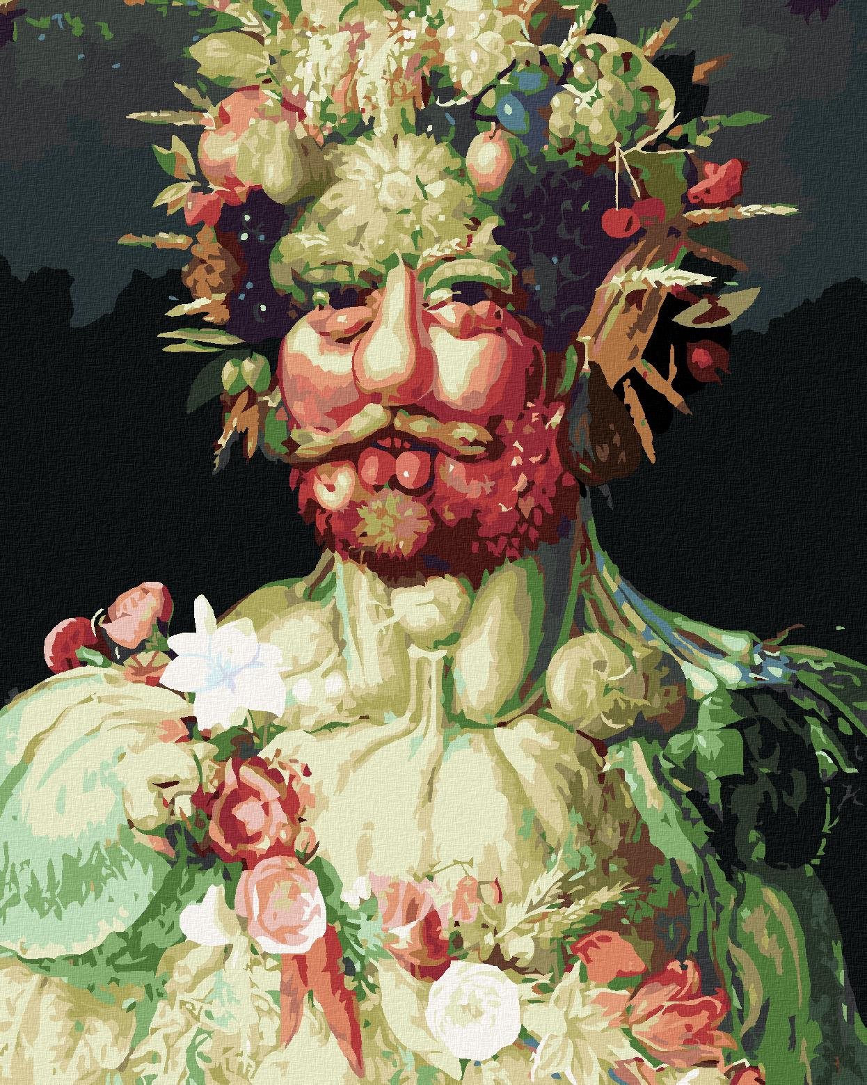 Maľovanie podľa čísel – Rudolf II. ako Vertumnus (G. Arcimboldo), 80 × 100 cm, napnuté plátno na rám