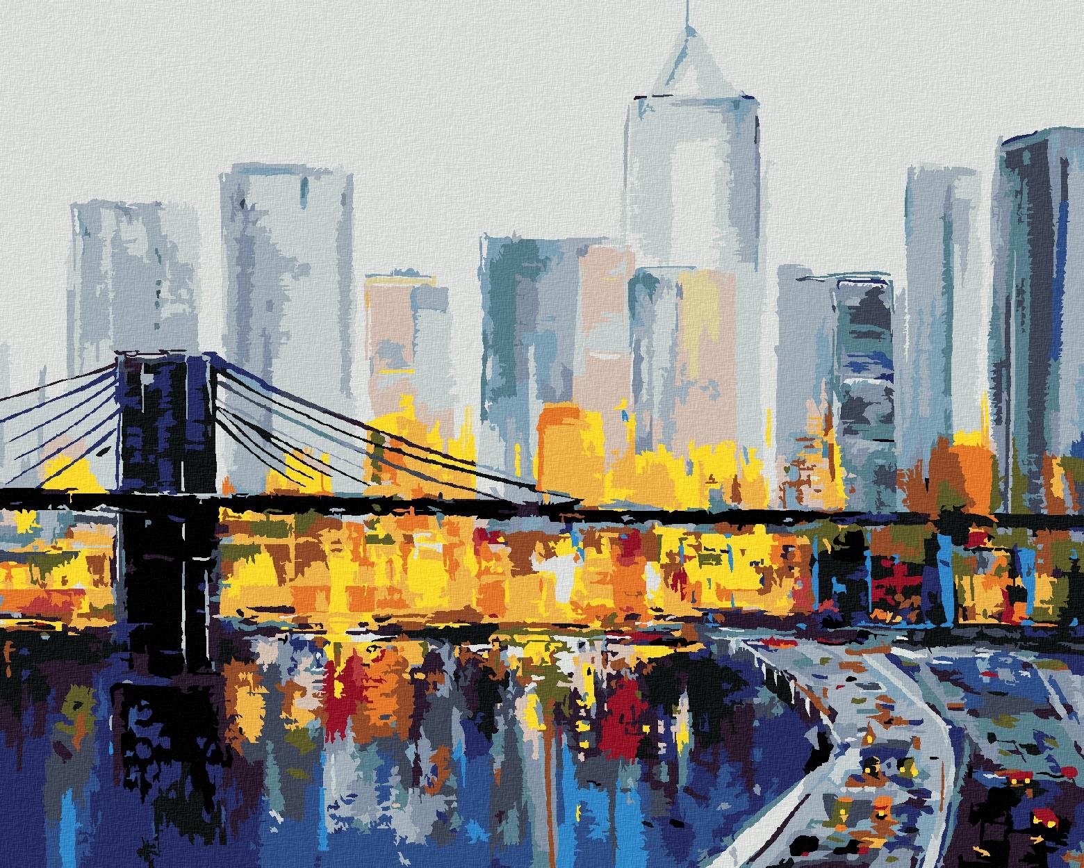 Maľovanie podľa čísel – Rušný New York, 40 × 50 cm, napnuté plátno na rám