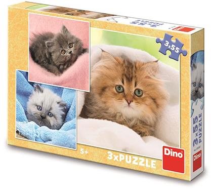Roztomilé mačiatka 3× 55 puzzle