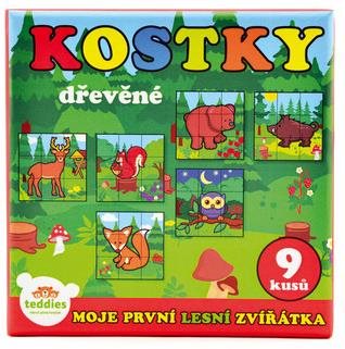 Teddies Kocky kubus drevené Moje prvé zvieratká lesné