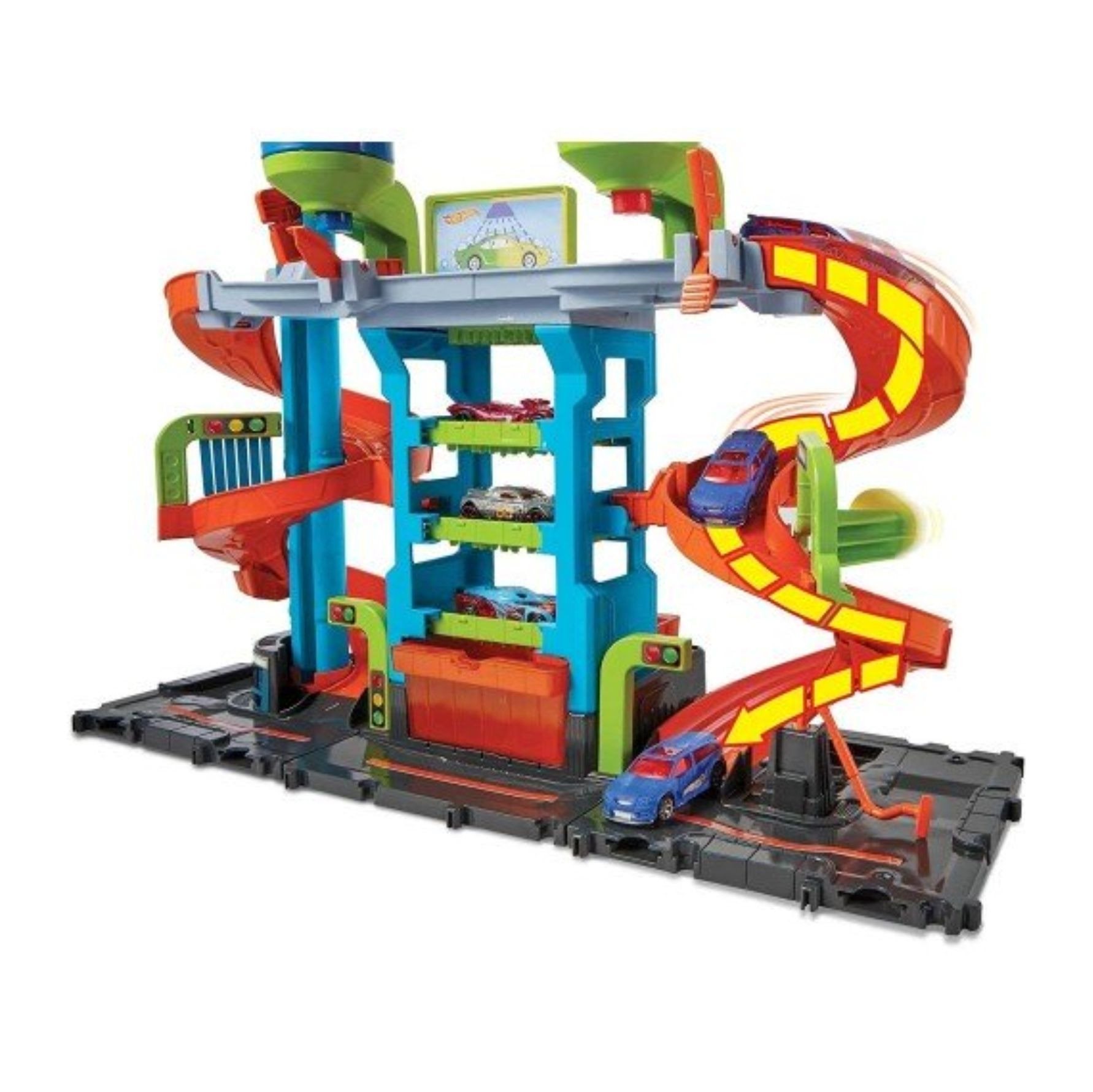 Hot Wheels City Color Shifters Autoumývačka so špirálou