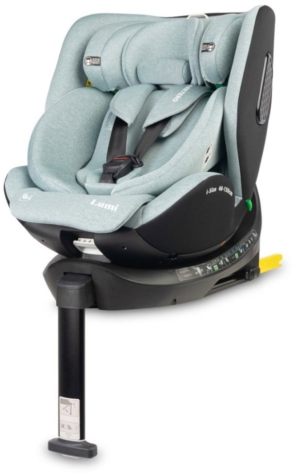Caretero Lumi i-Size 40 – 150 cm, Isofix, 360°, rastová, od 0 m+ do 12 rokov – zelená