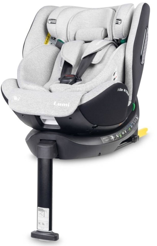 Caretero Lumi i-Size 40 – 150 cm, Isofix, 360°, rastová, od 0m+ do 12 rokov – sv. sivdá