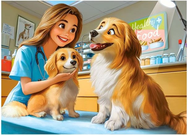 Castorland Psíky u veterinára 120 dielikov
