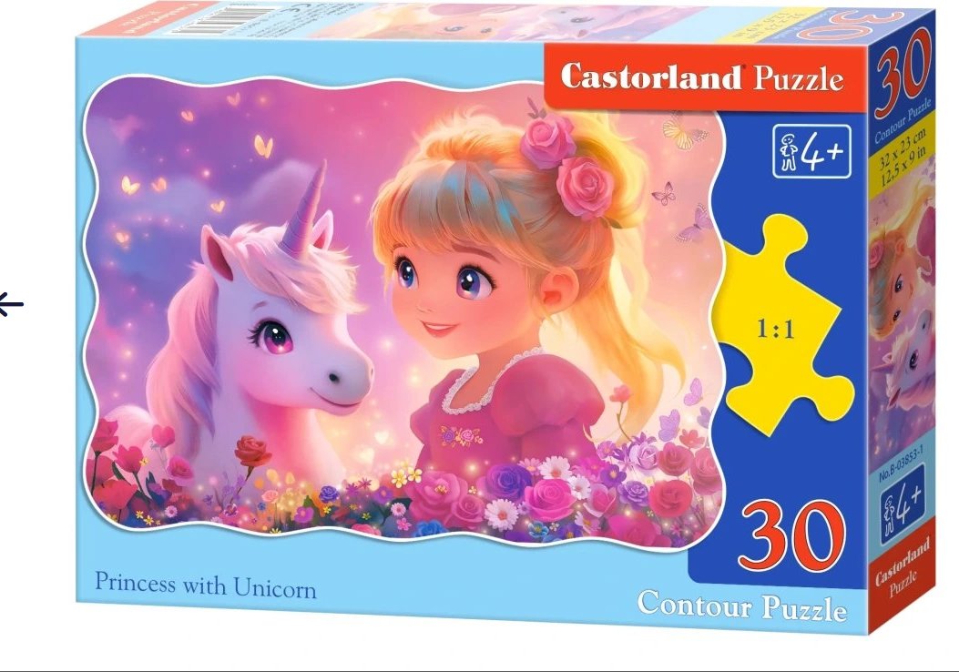 Castorland Princezná s jednorožcom 30 dielikov