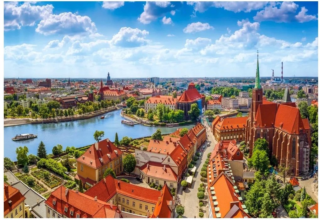 Castorland Letecký pohľad na Vroclav, Poľsko 1000 dielikov