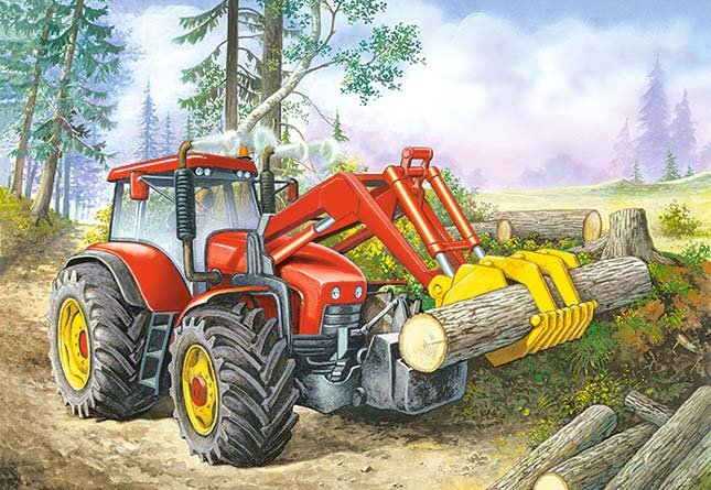 Castorland Lesný traktor 60 dielikov