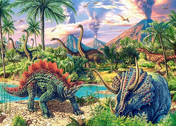 Castorland Dinosaury pod sopkami 120 dielikov