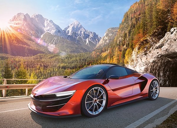 Castorland Športové auto 100 dielikov