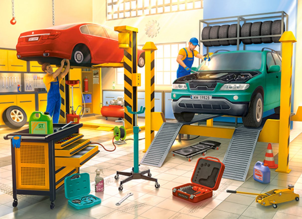 Castorland Autoservis 100 dielikov