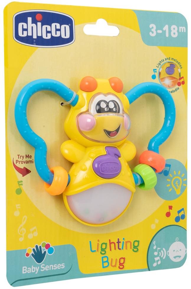 CHICCO Hryzadlo elektronické, Svietiaci chrobáčik 3 m+