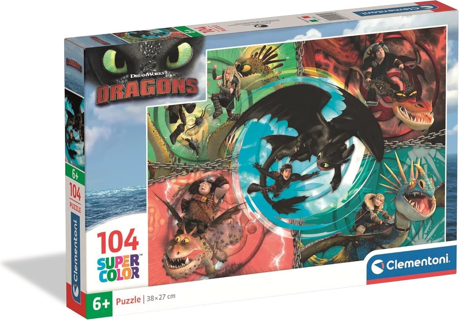 CLEMENTONI Puzzle Ako vycvičiť draka 104 dielikov