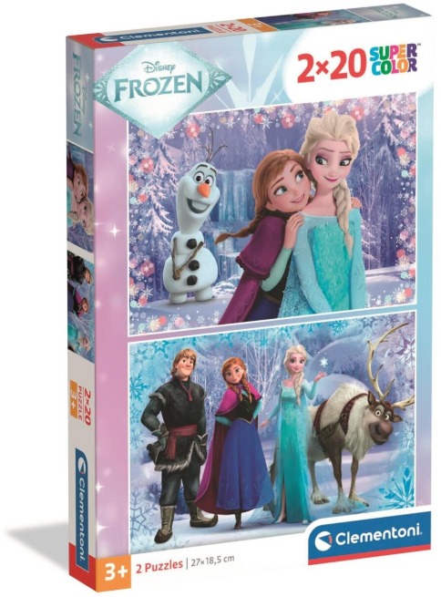 CLEMENTONI Puzzle Ľadové kráľovstvo 2× 20 dielikov
