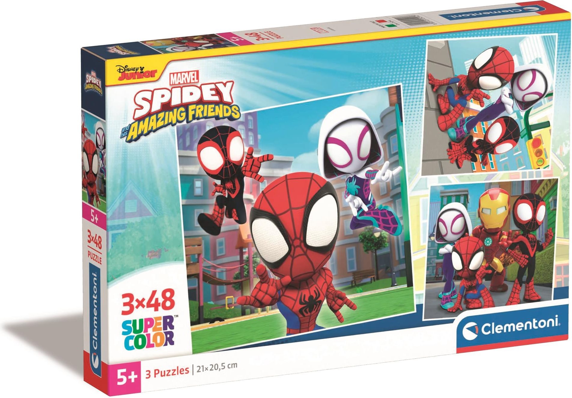 CLEMENTONI Puzzle Spidey a jeho úžasní priatelia 3× 48 dielikov