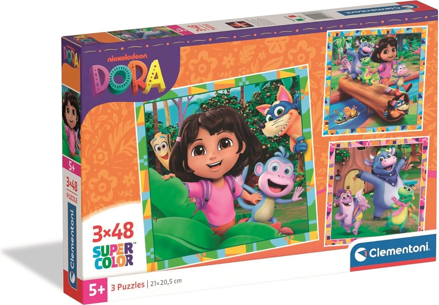 CLEMENTONI Puzzle Dora 3 v 1 3× 48 dielikov