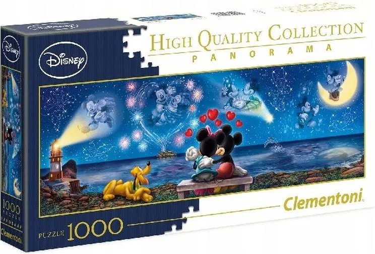 Clementoni Panoramatické puzzle Mickey&Minnie 1000 dílků