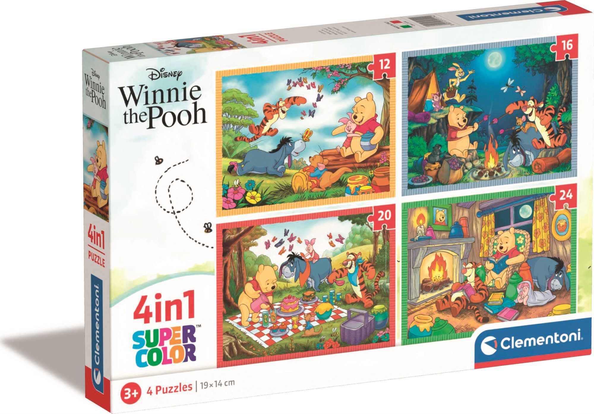 Clementoni Puzzle Macko Pu 4 v 1 (12 + 16 + 20 + 24 dielikov)