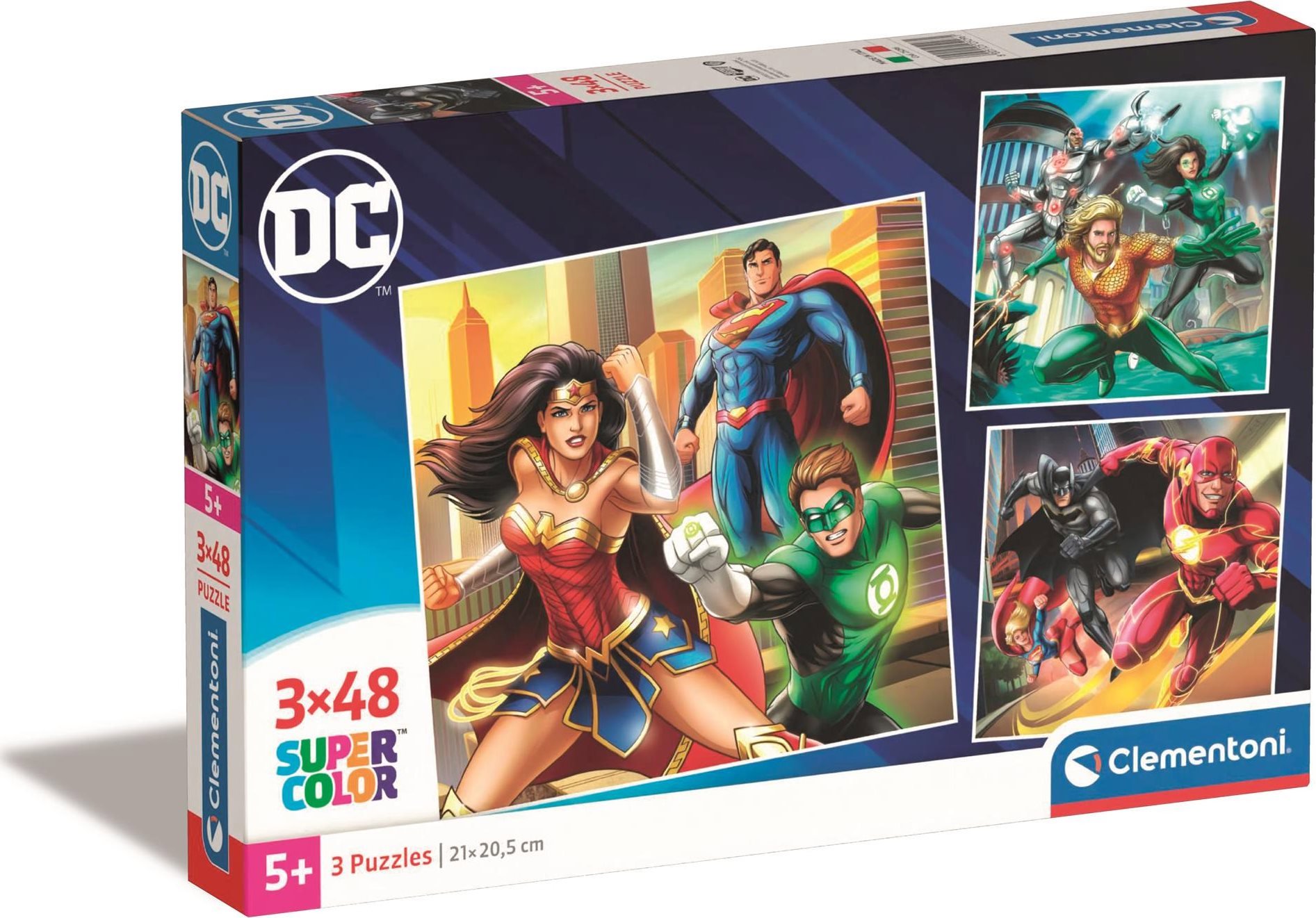 Clementoni Puzzle DC Comics: Liga Spravedlnosti 3 × 48 dílků