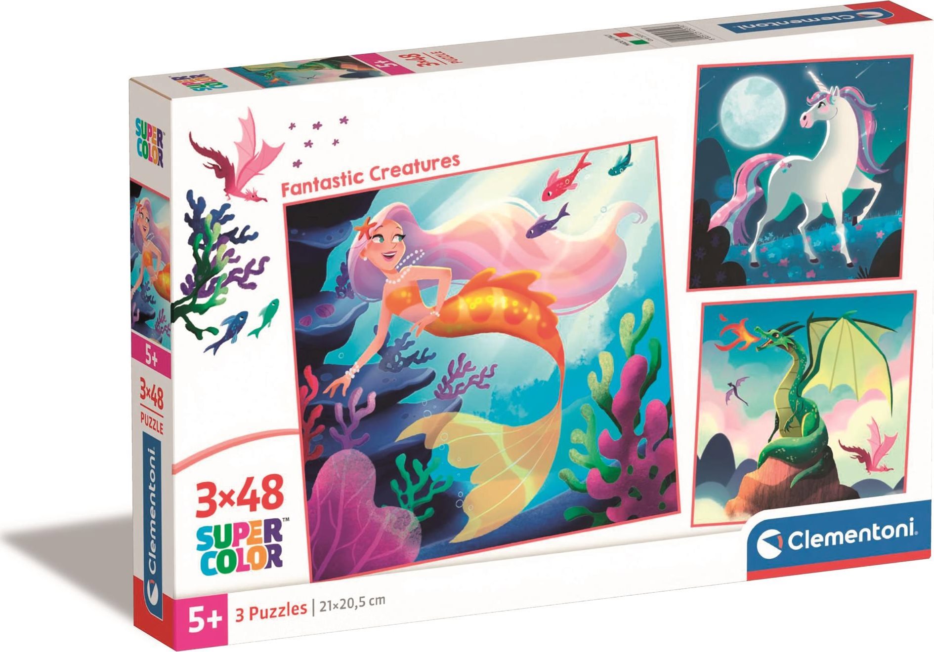 Clementoni Puzzle Fantastické bytosti 3 × 48 dílků