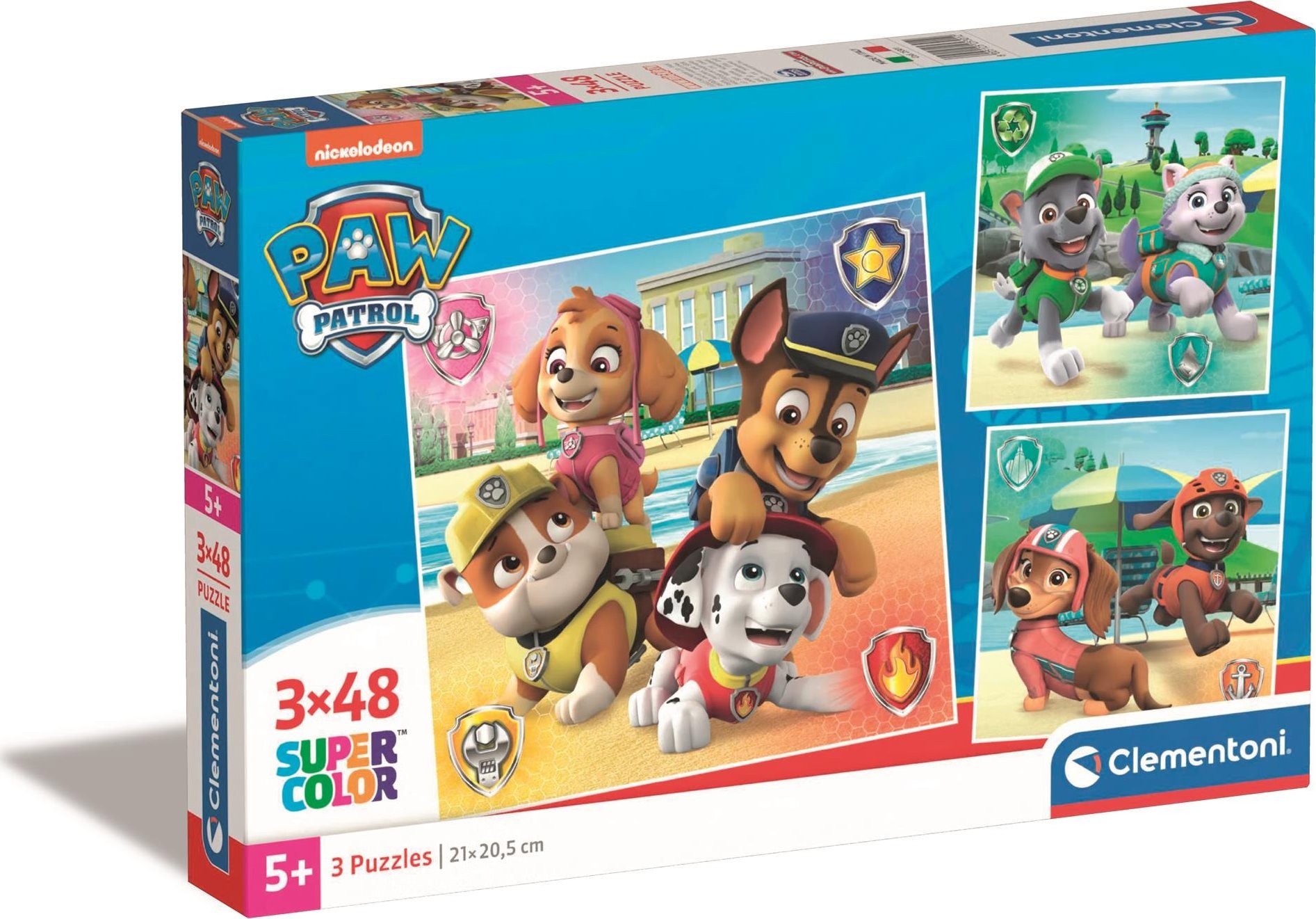 Clementoni Puzzle Tlapková patrola 3 × 48 dílků