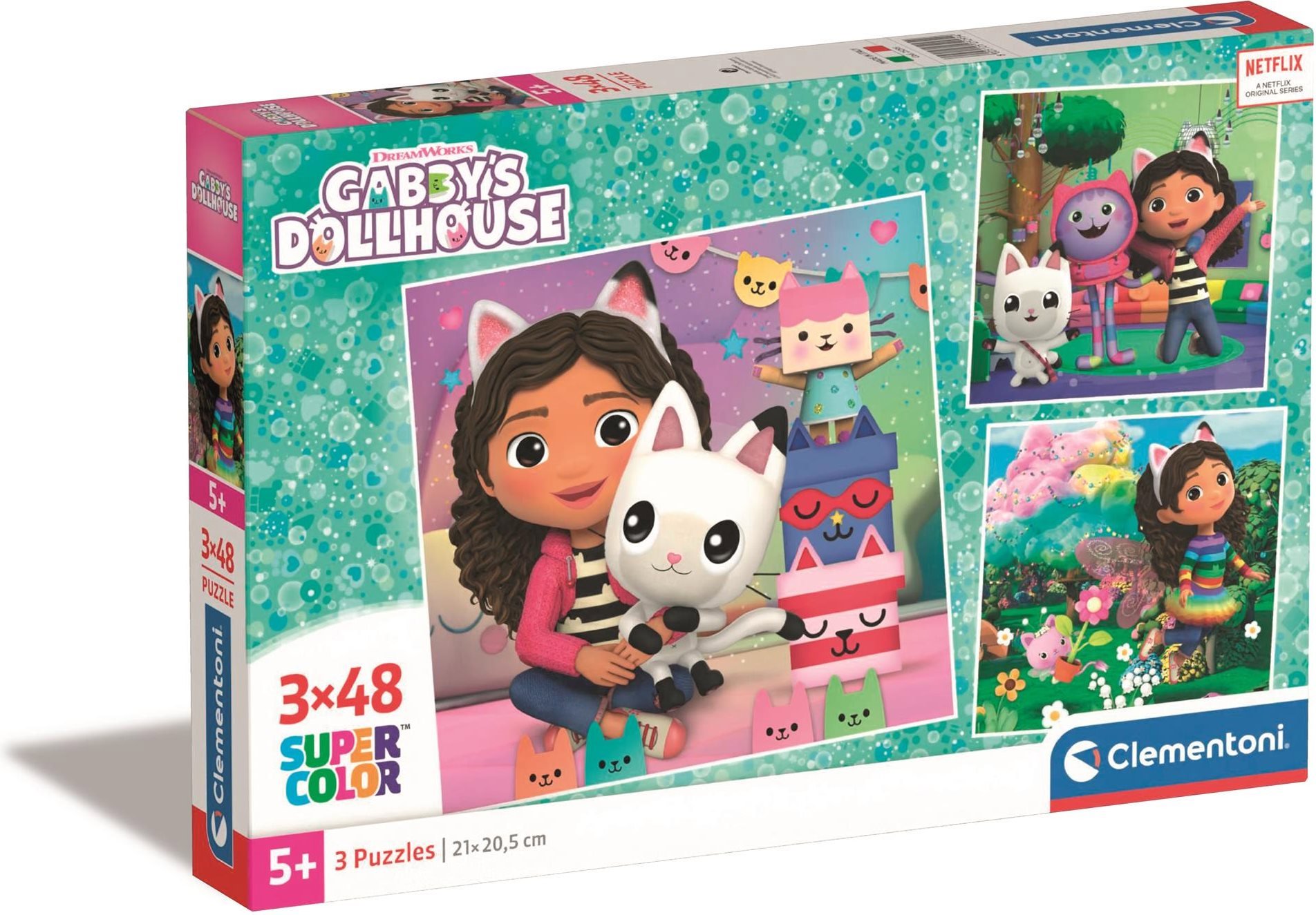 Clementoni Puzzle Gábinin kouzelný domek: Přátelství 3 × 48 dílků